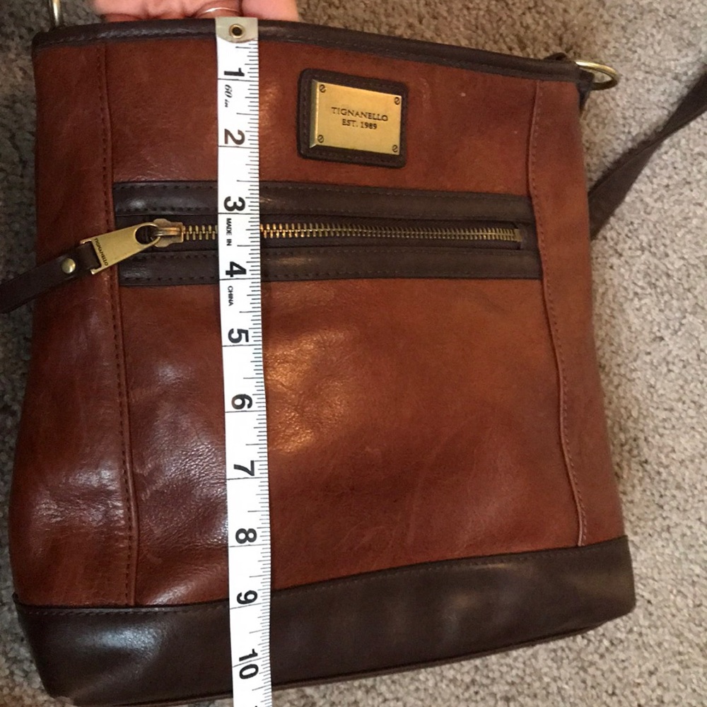 Tignanello Brown Leather Crossbody - Picture 4 of 8